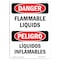 Signmission Safety Sign, OSHA Danger, 5" Height, Flammable Liquids Bilingual Spanish OS-DS-D-35-VS-1827 - alternate 1